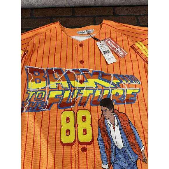 BACK TO THE FUTURE Headgear Classics Orange Baseball Jersey ~Never Worn~L XL 2XL - Picture 10 of 10